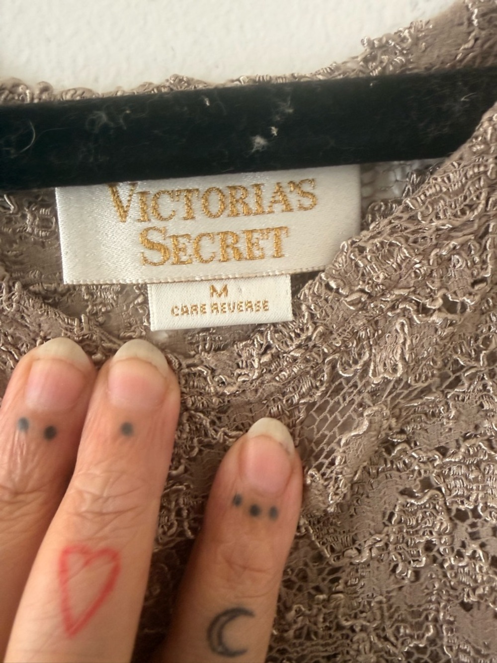 Victoria's Secret Taupe Lace Tank Top - Picture 2 of 3